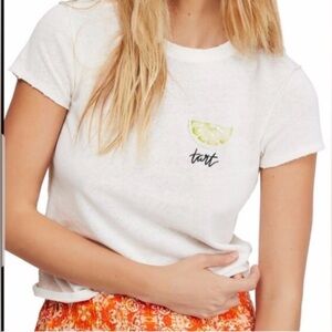 We The Free Light Pink Tee with Lime Graphic